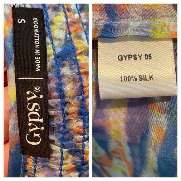 Revolve Gypsy 05 swirl print silk sheer tunic - Picture 12 of 12